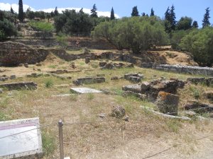 The site of the Poros in the Ancient Agora where Socrates was likely kept in prison.